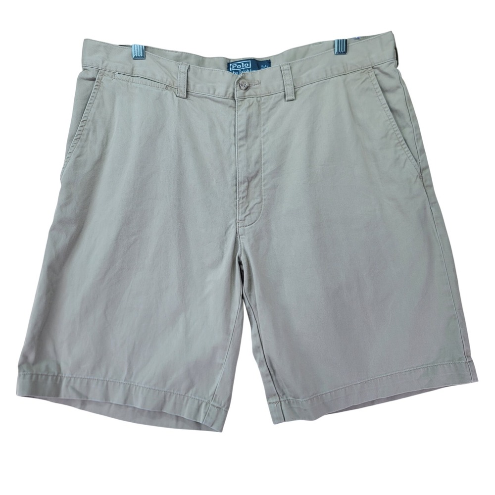 Polo‎ Ralph Lauren Shorts Mens 36 Khaki Excellent Classic Chino Cotton VTG 90's